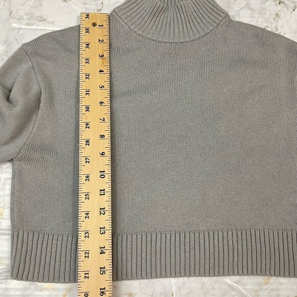 Sunday Best XX2 Organic Cotton Cashmere Blend Mock Neck Boxy Cropped Sweater - Picture 13 of 13